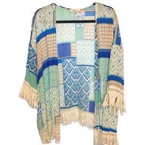 Fringe hem Kimono 👘 cover up